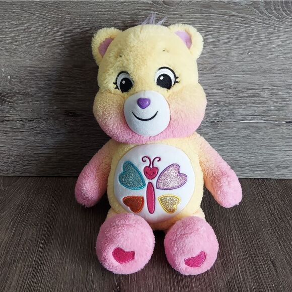 Care Bears Medium Plush Calming Heart Bear Plush Soft 14” Tall Butterfly - Picture 1 of 5